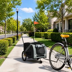 Pet Bike Trailer Cargo Carrier Small Dogs Pets Bicycle Attachment Oxford Fabric
