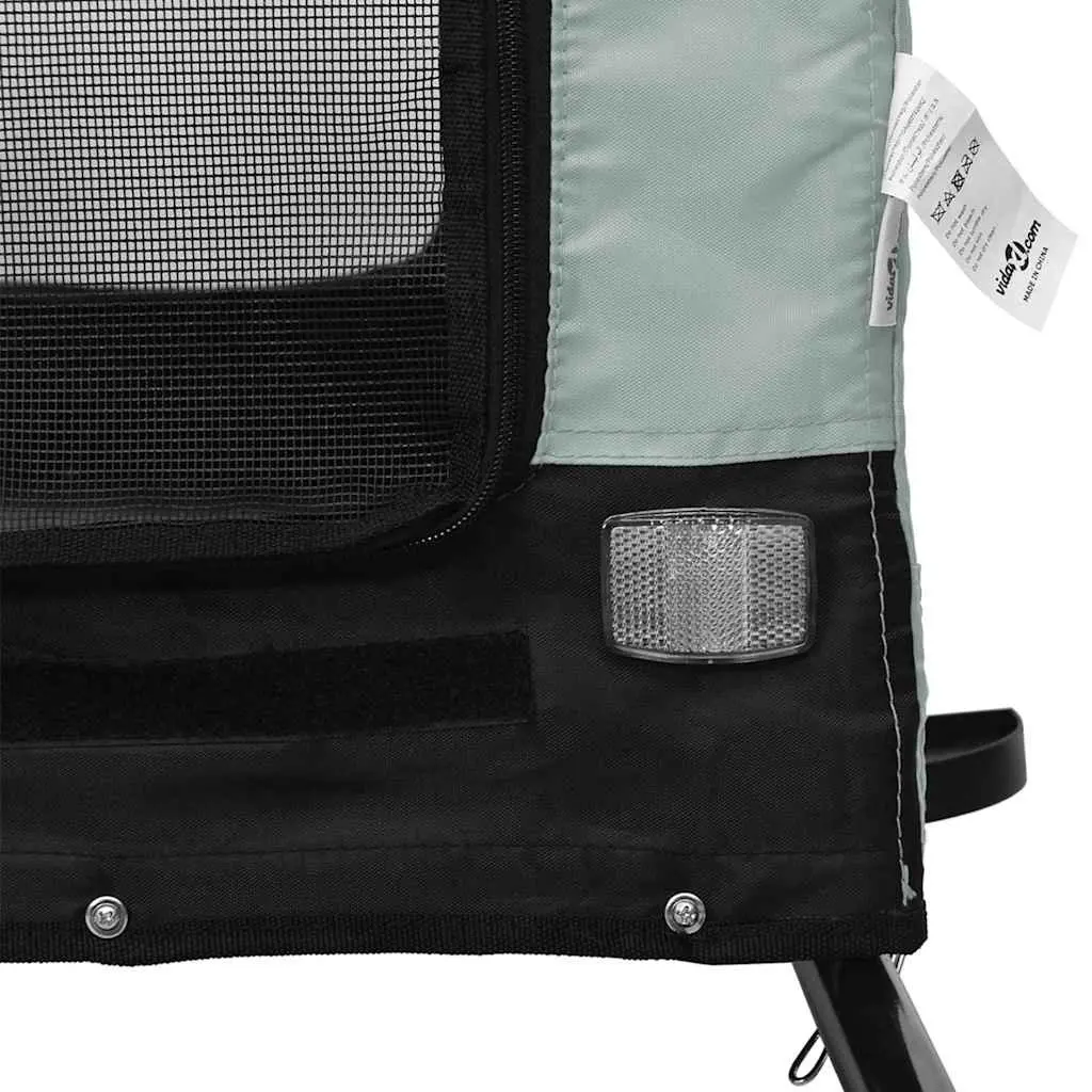 Pet Bike Trailer Oxford Fabric Durable Iron Frame Small Dog Bicycle Attachment Grey