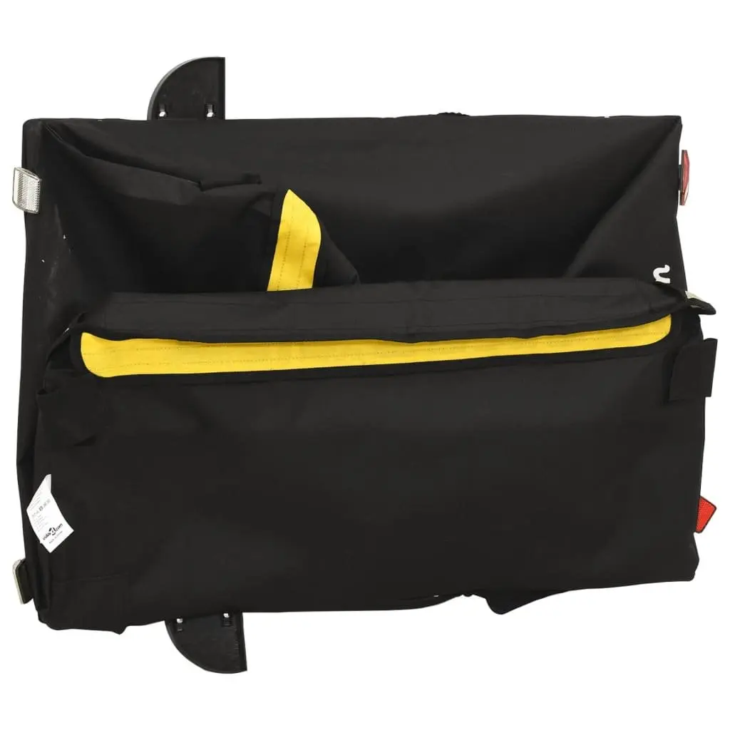 Bike Trailer Heavy Duty Iron Construction 45kg Load Capacity Yellow and Black