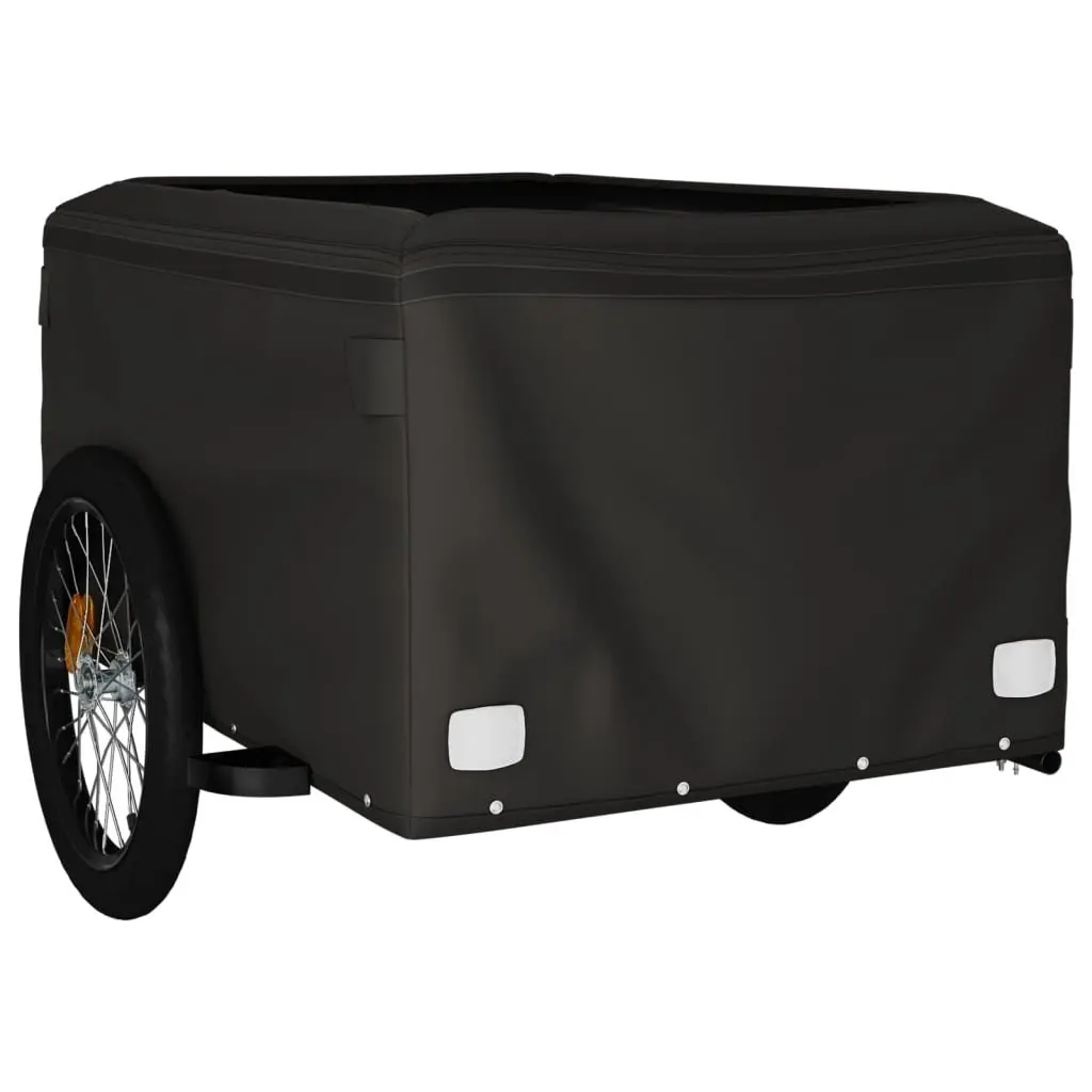 Bicycle Cargo Trailer Iron 45kg Load Capacity Tow Bar Black Yellow