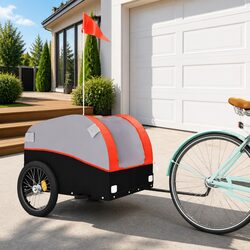 Bike Trailer Iron 45 kg Heavy Duty Cargo Bicycle Cart Hauling Tow Bar