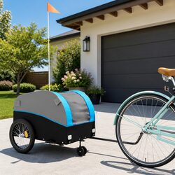Bike Trailer 45kg Load Capacity Heavy Duty Cargo Transport Bicycle Hauler