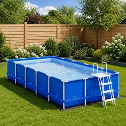 Pool Ground Cloth Light Grey 420x220cm Swimming Pool Liner Protector Geotextile