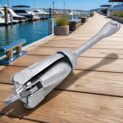 Folding Anchor 8 kg Silver Cast Iron 4-Claw Grapnel Boat Docking Watercraft
