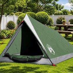 2-Person Camping Tent Green Waterproof Mosquito Protection Easy Setup Portable
