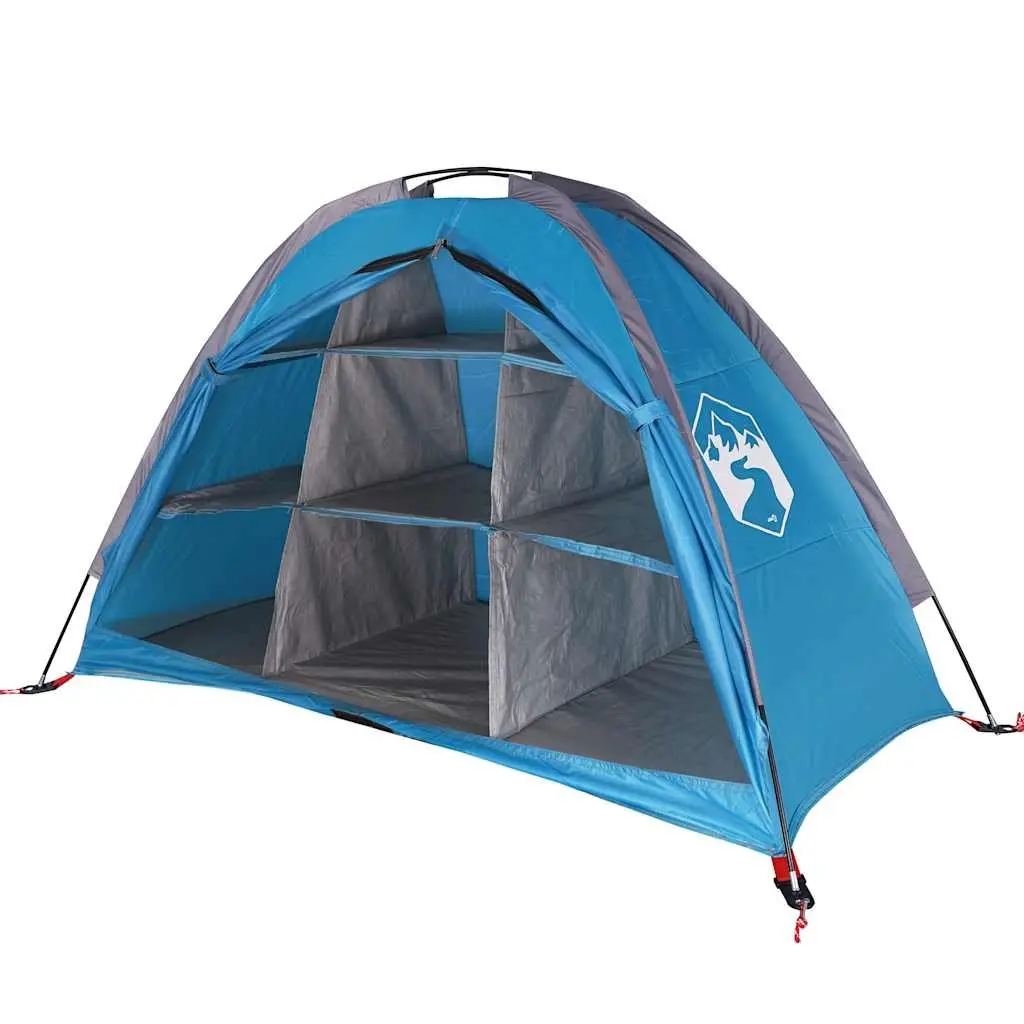 Storage Tent Waterproof 9 Compartments Blue Portable Camping Organiser