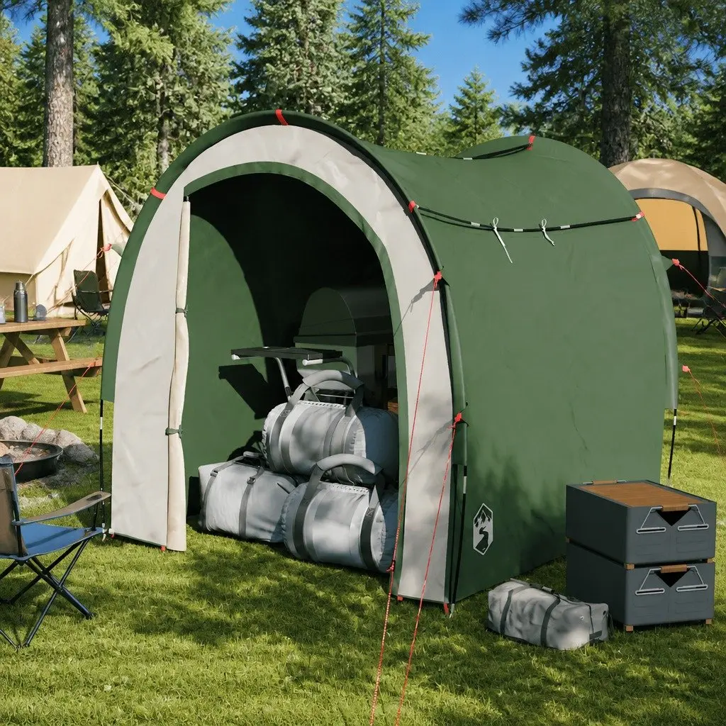 Storage Tent Waterproof Green Portable Easy Setup Fibreglass