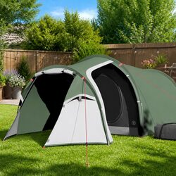 Camping Tent Tunnel 2-Person Green Waterproof Weather Protection Adventure