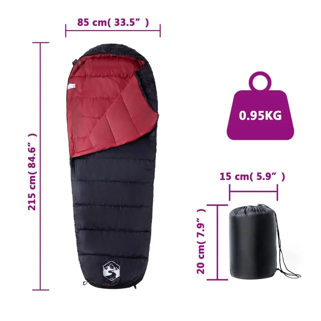 Mummy Sleeping Bag for Adults 3 Season Camping Hiking Outdoor Travel Red