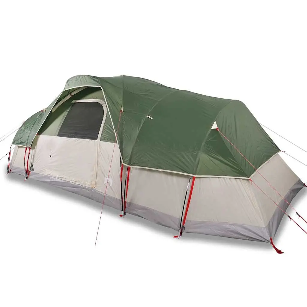 Dome Tent Waterproof Green Family Camping Shelter 11-Person Fibreglass