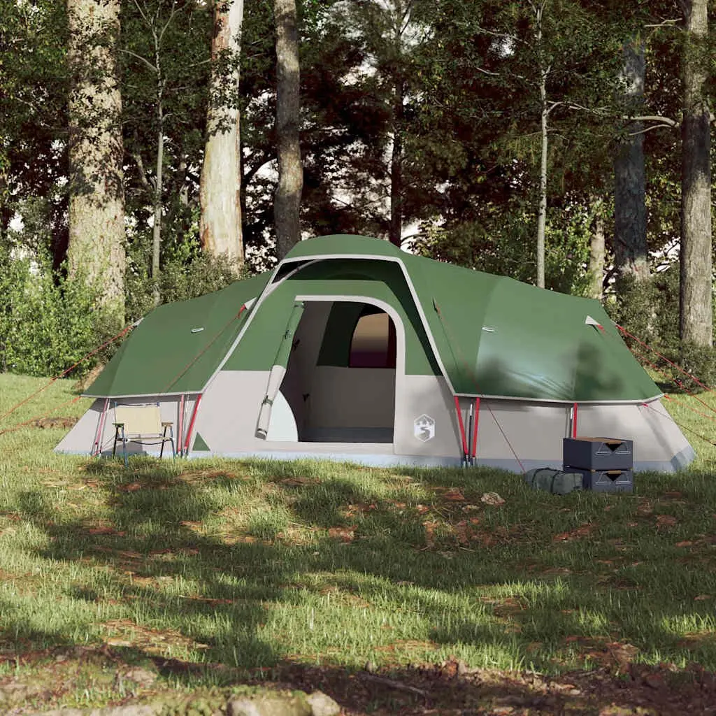 Dome Tent Waterproof Green Family Camping Shelter 11-Person Fibreglass
