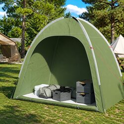 Storage Tent Green Waterproof Camping Hiking Outdoor Portable Fibreglass Poles