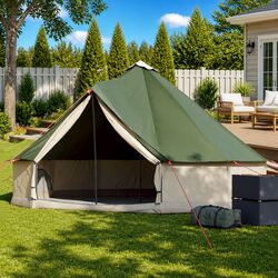Family Camping Tent 6 Person Tipi Green Waterproof Portable Outdoor Shelter