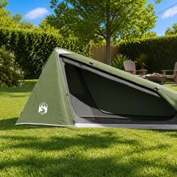 Camping Tent 1-Person Tunnel Waterproof Green Outdoor Hiking Adventure Shelter