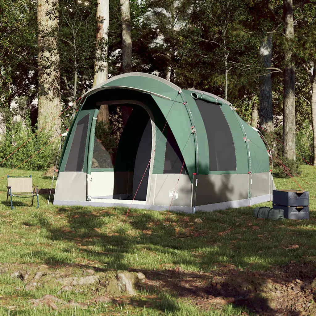 Camping Tent Waterproof 3-Person Green Fibreglass Poles Easy Setup