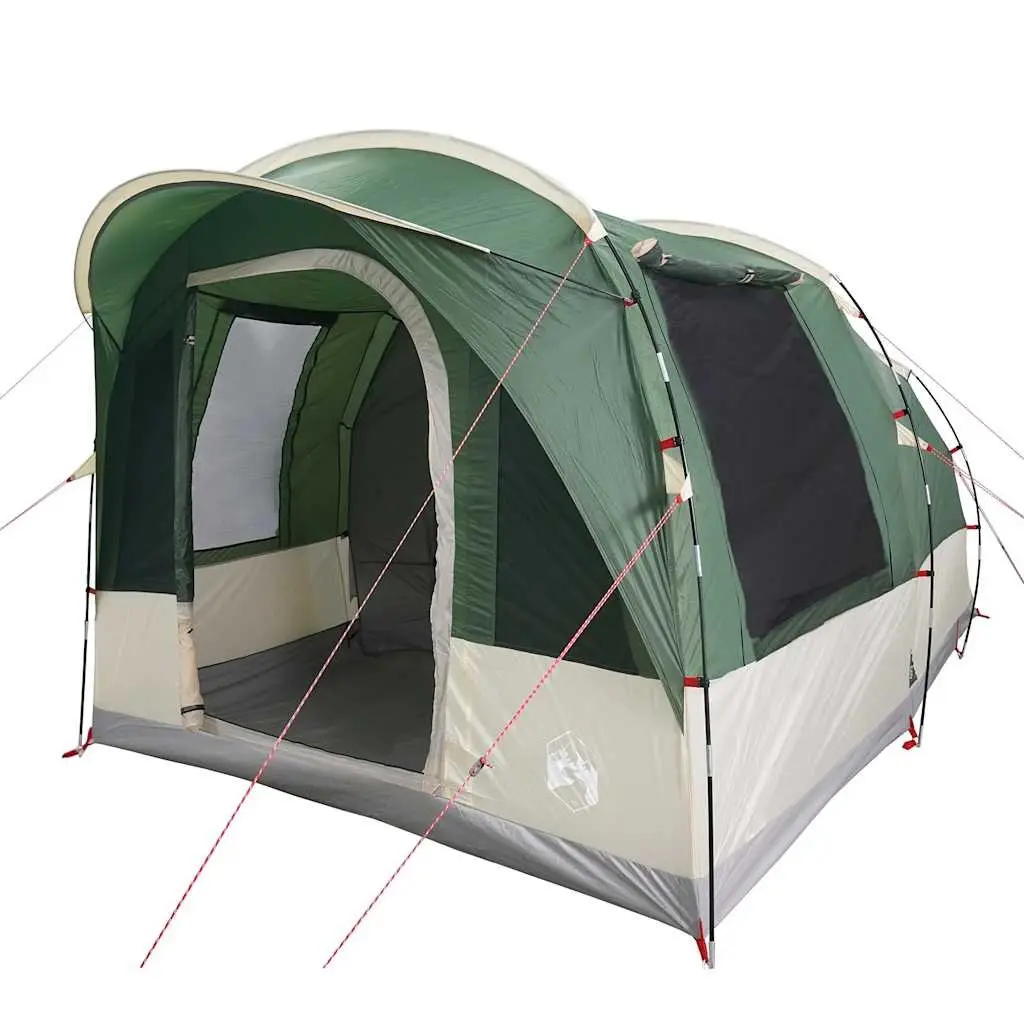 Camping Tent Waterproof 3-Person Green Fibreglass Poles Easy Setup