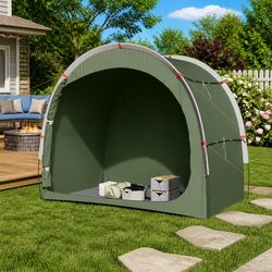 Storage Tent Green Waterproof Camping Organiser Fibreglass Poles Easy Setup