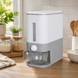 Cereal Dispenser 12L Auto Grain Storage Container Kitchen Food Organiser Button