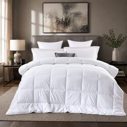 Queen Quilt 210x210cm Lightweight Eco-Silk Microfibre 260GSM Soft Breathable