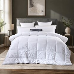 King Quilt 240x210cm Lightweight Eco-Silk Touch 260GSM Cotton Cover Bedding