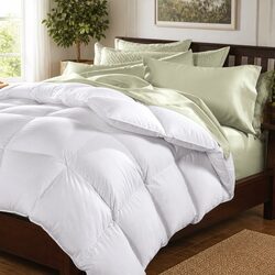 Goose Feather Down Quilt King Single 500GSM All-Season Pure Soft Cotton Cover