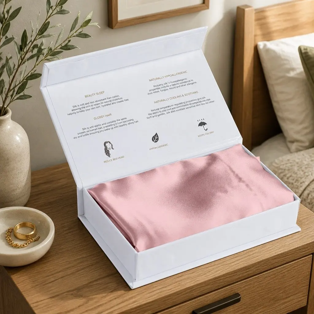 Mulberry Silk Pillowcase Twin Pack 51x76cm Hypoallergenic Breathable Luxurious