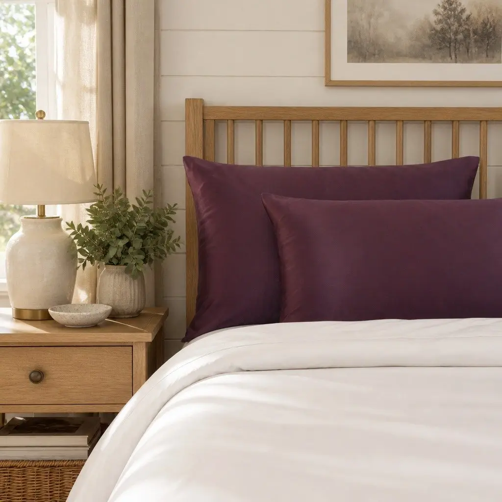 Mulberry Silk Pillowcase Twin Pack 51x76cm Hypoallergenic Sleep Luxury Bedding