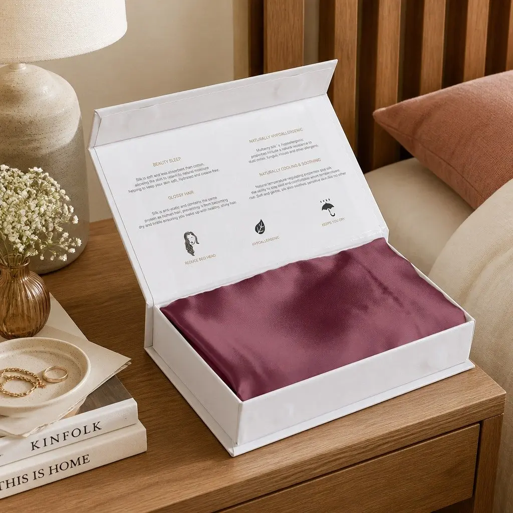 Mulberry Silk Pillowcase Twin Pack 51x76cm Hypoallergenic Sleep Luxury Bedding