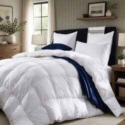 Duck Down Quilt Double 180x210cm 50% Down 50% Feather 233TC Cotton Cover