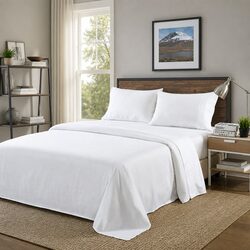 Bamboo Blended Sheet Set Queen Size White Bed Sheets Pillowcases Comfort