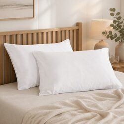 Mulberry Silk Pillowcase Twin Pack 51x76cm White Hypoallergenic Breathable Sleep