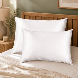 Mulberry Silk Pillowcase Twin Pack 51x76cm Hypoallergenic Anti-Static Luxury