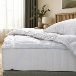 Queen Mattress Topper Goose Feather Down 1000GSM Plush Luxury Bedding Cover