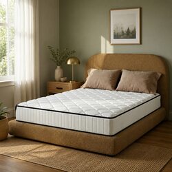 Queen Size Bonnell Spring Mattress 5-Zone Medium-Firm Pressure Relief Support