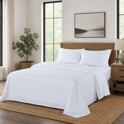 King Sheet Set 1200TC Satin-Weave 4 Piece Bed Sheets Deep Pocket Pillowcases