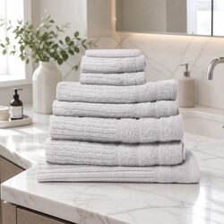 Egyptian Cotton 600GSM 8 Piece Towel Pack Bath Hand Face Towels Bath Mat Set