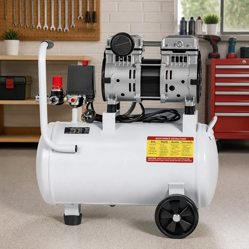 Air Compressor Portable 24L Tank Quiet Oil-Free Electric Power