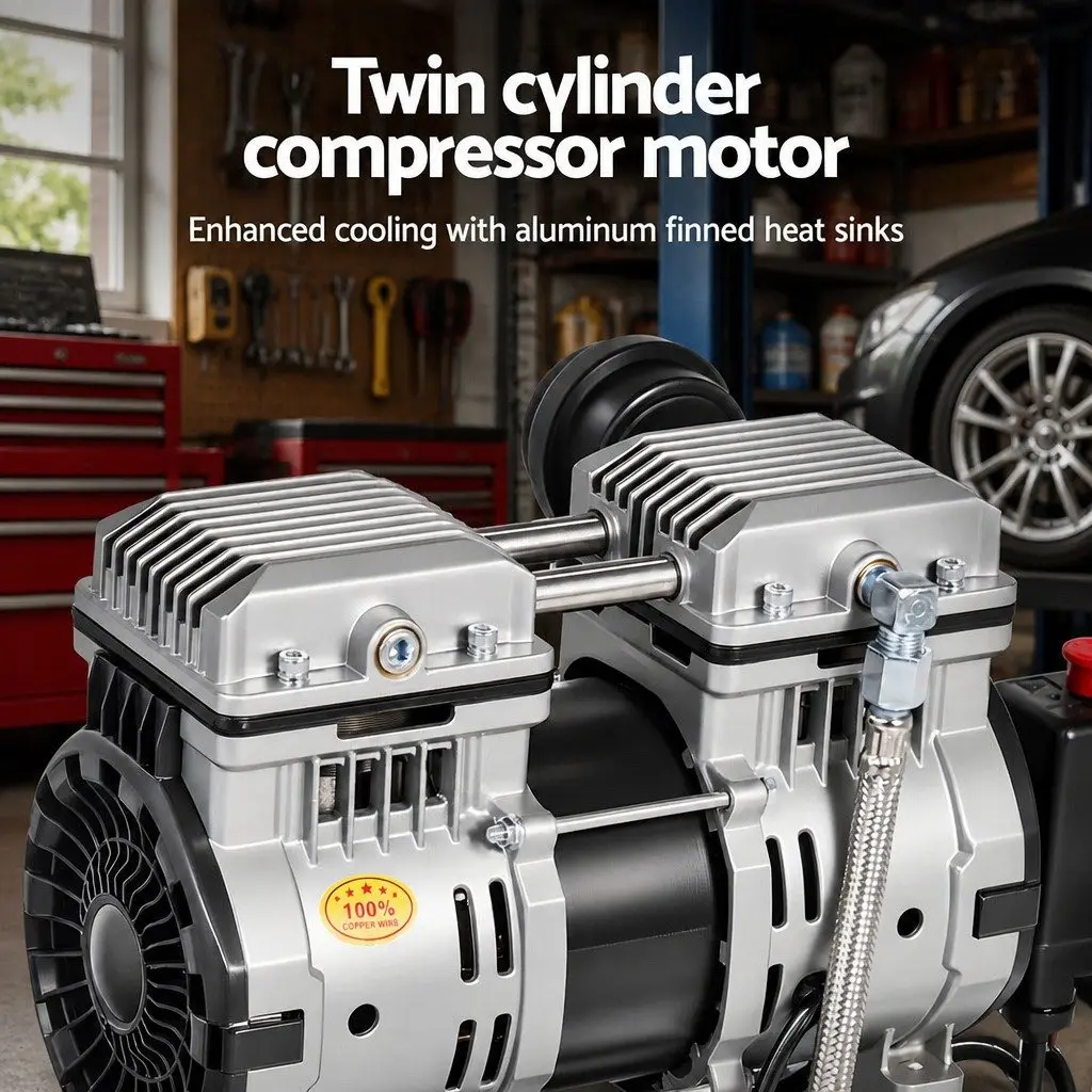 Air Compressor Portable 24L Tank Quiet Oil-Free Electric Power