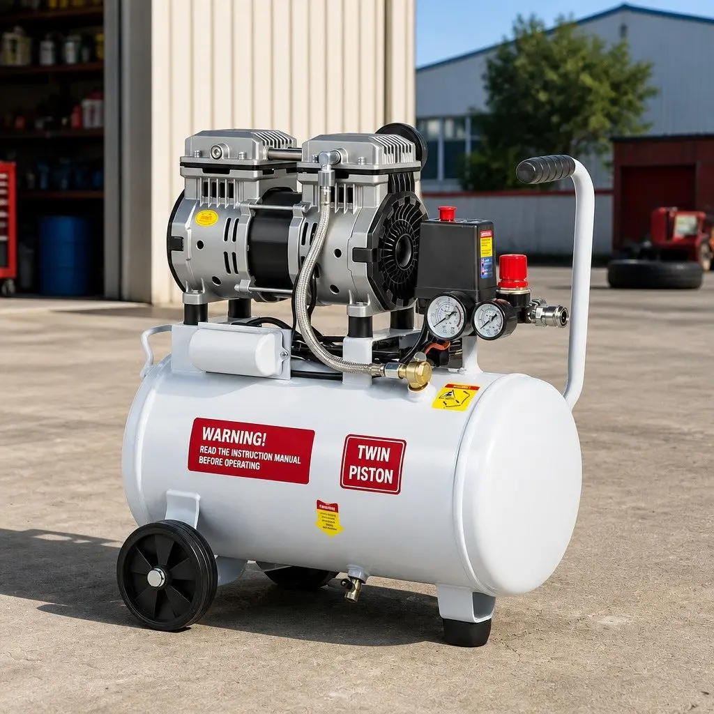Air Compressor Portable 24L Tank Quiet Oil-Free Electric Power