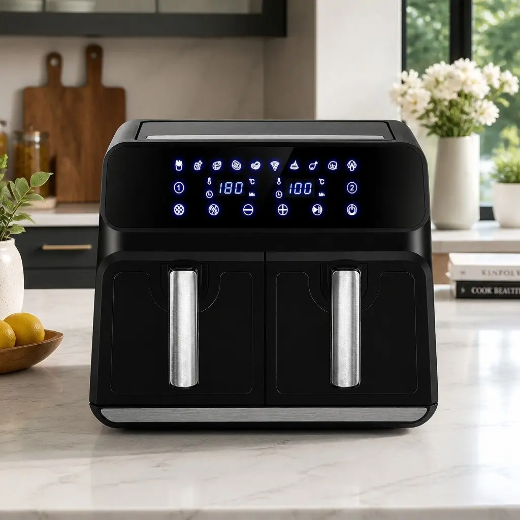 Air Fryer Dual Zone 8L Digital Touch Control Black