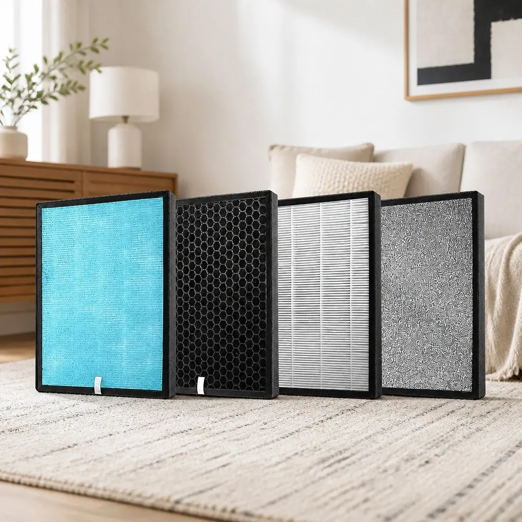 Air Purifier Replacement HEPA Filter 5-Layer Filtration System for Dust Mites Smoke