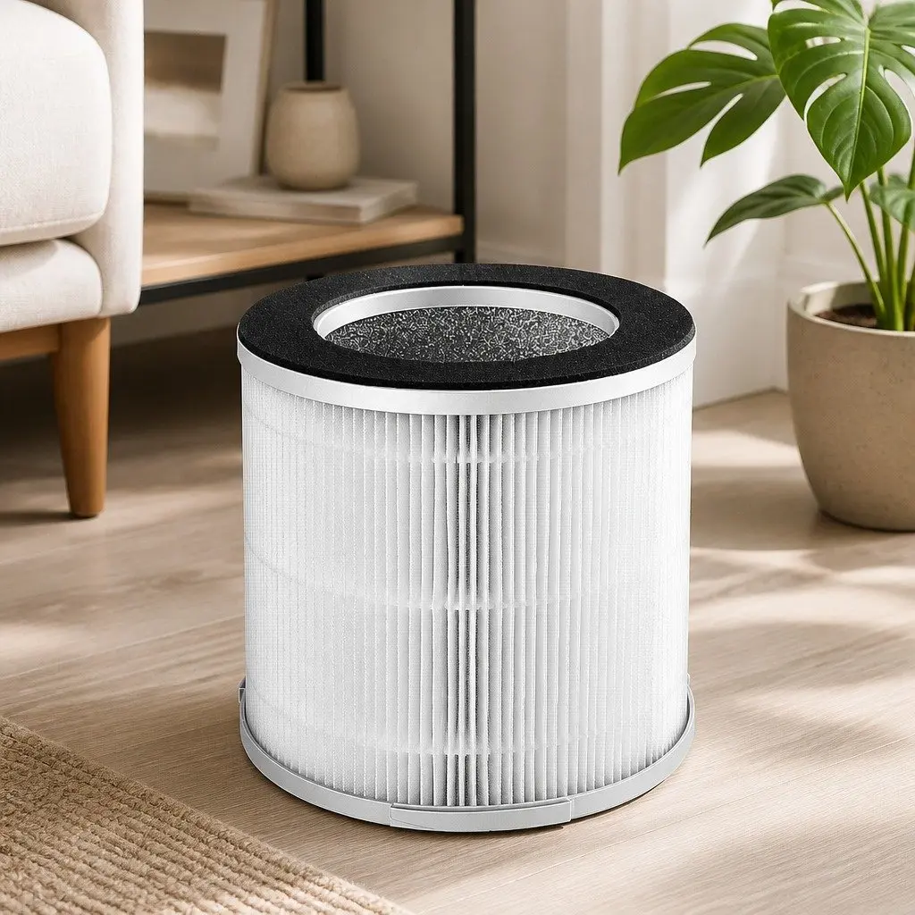 Air Purifier Replacement Filter 3-Layer HEPA Photocatalyst Filtration System 17cm Diameter 15cm Height