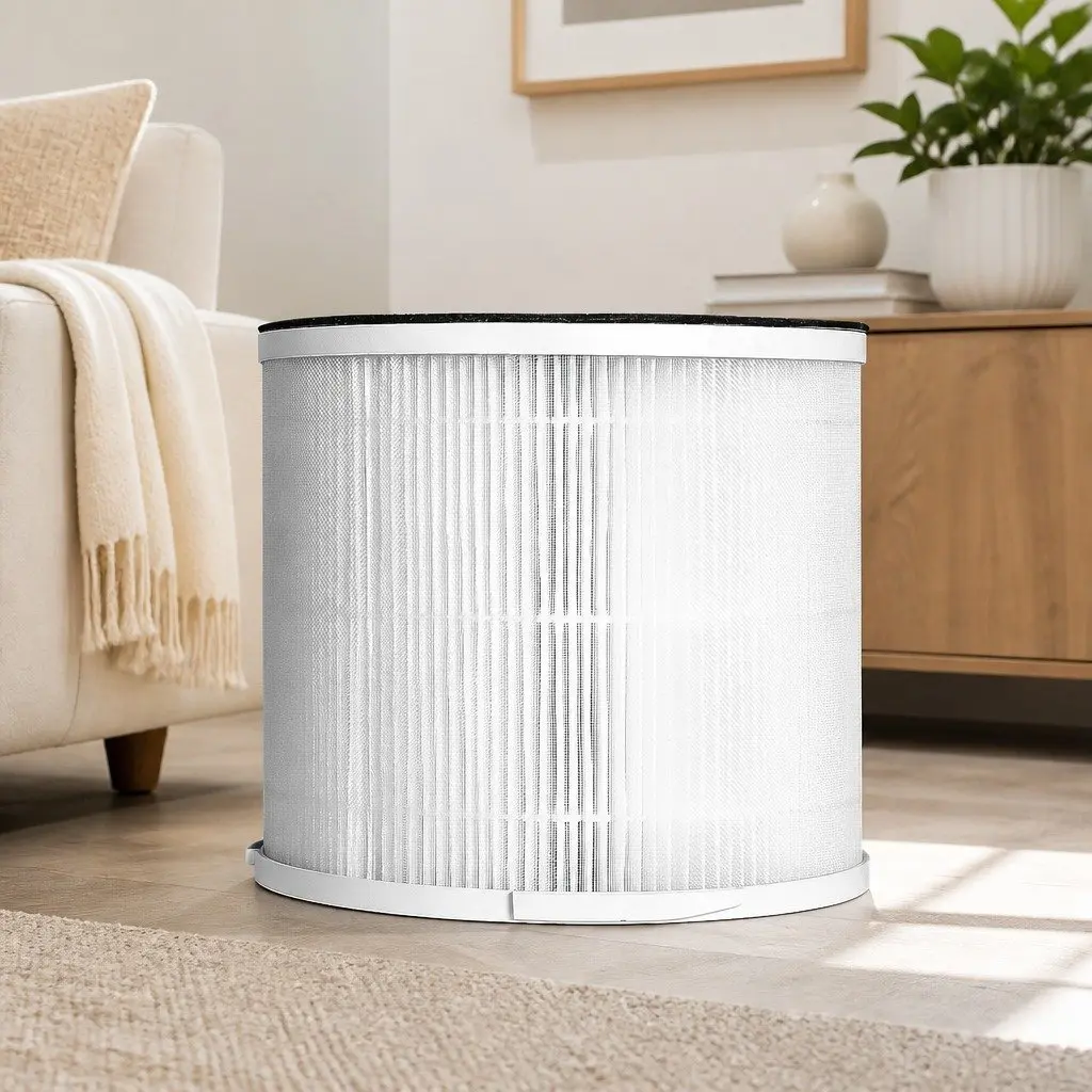 Air Purifier Replacement Filter 3-Layer HEPA Photocatalyst Filtration System 17cm Diameter 15cm Height