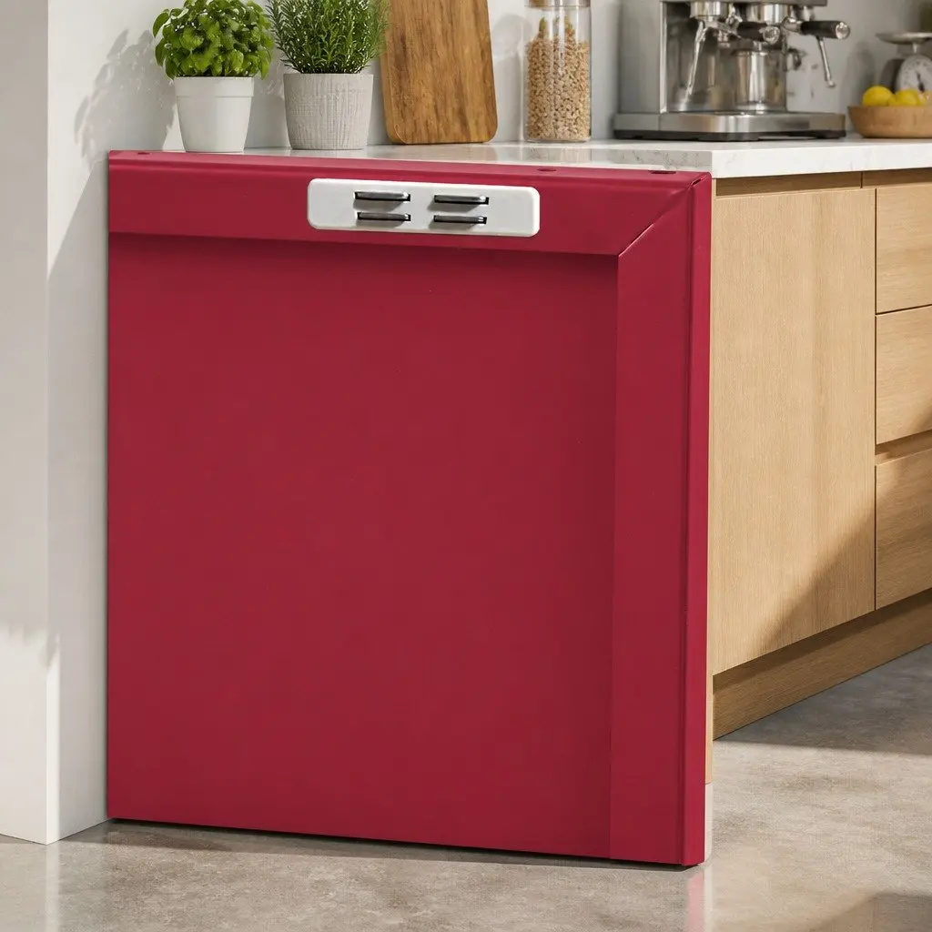 Metal Buffet Sideboard Storage Cabinet with Shelf Pink Cold Rolled Steel