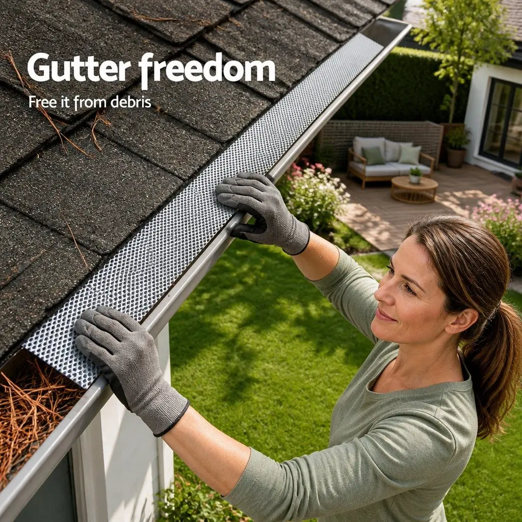 Gutter Guard Aluminium Mesh Debris Protection 100x20cm Silver
