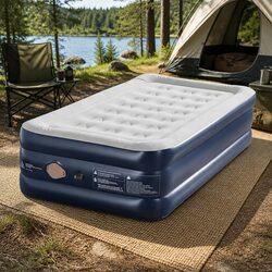 Single Air Mattress Inflatable Bed 46cm High Camping Guest Portable Sleep
