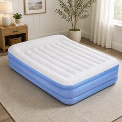 Queen Air Mattress Inflatable Bed 46cm High Camping Indoor Outdoor Sleep