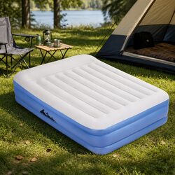 Queen Air Mattress Inflatable Bed 50cm Built-in Pump Indoor Outdoor Camping