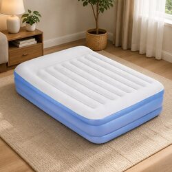 Queen Air Mattress Inflatable Bed 50cm Built-in Pump Indoor Outdoor Camping