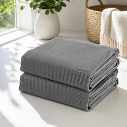 Annex Matting Floor Mats 3M x 2.5M Mesh Caravan Camping Ground Cover Grey 2pcs